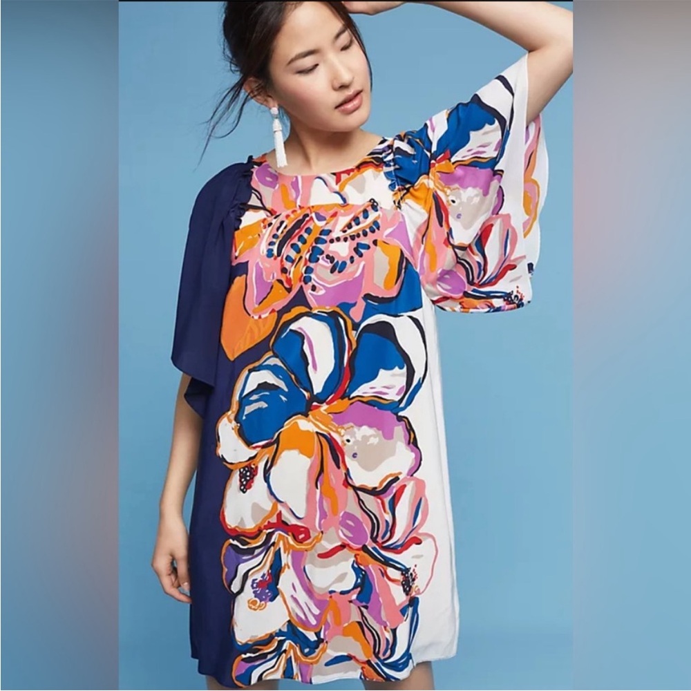 Maeve by Anthropologie Vero Silk Dress Relaxed Mini Dress - X-Small